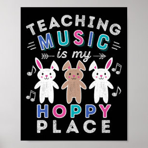 Musiklehrer Gift Osterhahn Bunny Rabbit Niedlich Poster