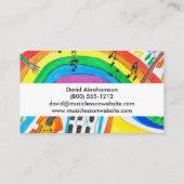 Musiklehrer Gitarre Lehrer Klavierlehrer Geschäfts Visitenkarte (Rückseite)