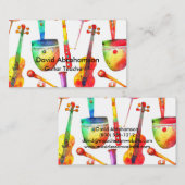 Musiklehrer Gitarre Lehrer Klavierlehrer Lehrer Le Visitenkarte (Vorne/Hinten)