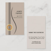 Musiklehrer Gitarre Logo Minimalistisch Singer Visitenkarte (Vorne/Hinten)