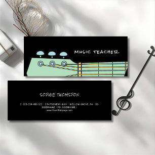 Musiklehrer Gitarre Privatunterricht Mini Visitenkarte