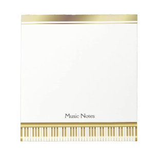 Musiklehrer Gold Klavier Keyboard Musiker DJ Notizblock