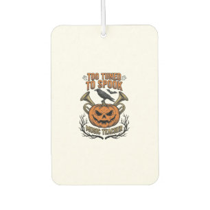 Musiklehrer Halloween-Kürbisgravur-Shirt De Autolufterfrischer
