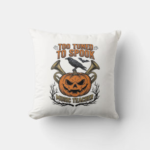 Musiklehrer Halloween-Kürbisgravur-Shirt De Kissen