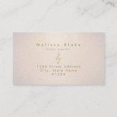 Musiklehrer Imitat Goldfolie auf Glitzer Visitenkarte (Rückseite)