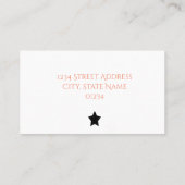 Musiklehrer Imitate Goldfolie auf heißen rosa Visitenkarte (Rückseite)