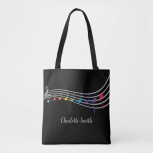 Musiklehrer Individuelle Name Musiknoten Tasche