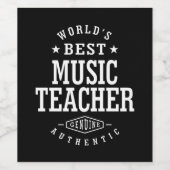 Musiklehrer Job Titel Geschenk Weinetikett (Einzelnes Label)