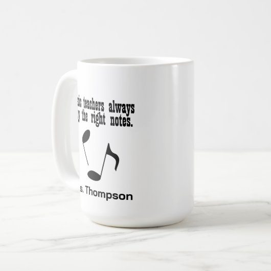 Musiklehrer Kaffeetasse (Vorderseite Links)