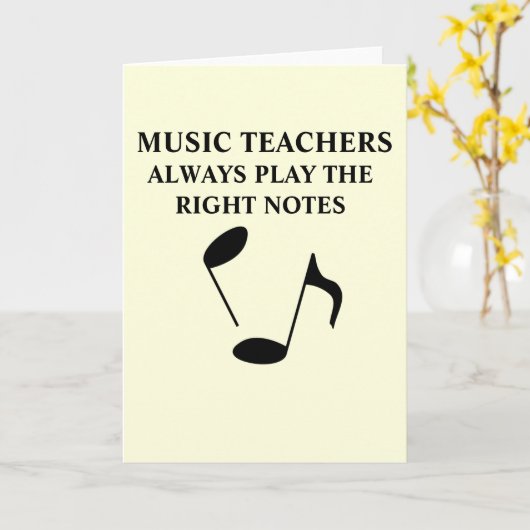 Musiklehrer Karte (Gelbe Blume)