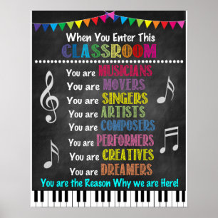 Musiklehrer-Klassenposter Poster