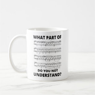 Musiklehrer Klavierspieler Noten Geschenk Kaffeetasse