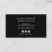 Musiklehrer Komponist Klavier Schlüssel Soziales S Visitenkarte (Rückseite)