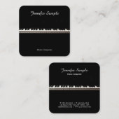 Musiklehrer Lehrer Elegante Vorlage Moderne Quadratische Visitenkarte (Vorne/Hinten)