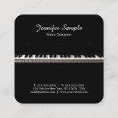 Musiklehrer Lehrer Elegante Vorlage Moderne Quadratische Visitenkarte (Rückseite)