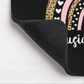 Musiklehrer Leopard Boho Rainbow 100 Days of Sch Mousepad (Ecke)