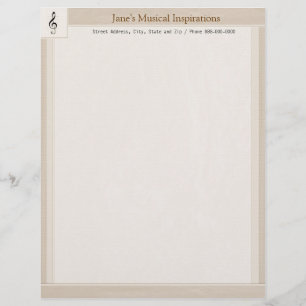 Musiklehrer Letterhead Stationary Briefbogen