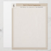 Musiklehrer Letterhead Stationary Briefbogen (Vorne/Hinten)