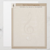 Musiklehrer Letterhead Stationary Briefbogen (Vorne/Hinten)