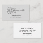 Musiklehrer-Logo Minimalistisch Musiker Visitenkarte (Vorne/Hinten)