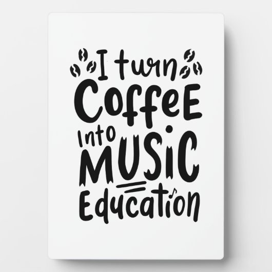 Musiklehrer machen Kaffee in Bildung Fotoplatte (Vorderseite)