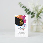 Musiklehrer Moderner Treble Clef Elegant Visitenkarte (Stehend Vorderseite)