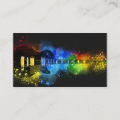 Musiklehrer Musical Notes Gitarre Band Visitenkarte (Rückseite)