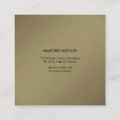 Musiklehrer Musikalisch Note Gold Musiker Quadratische Visitenkarte (Rückseite)