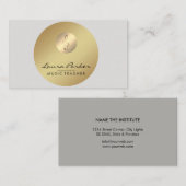 Musiklehrer Musikalisch Note Gold Musiker Visitenkarte (Vorne/Hinten)