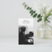 Musiklehrer Musiker Foto Social Media QR Code Visitenkarte (Stehend Vorderseite)