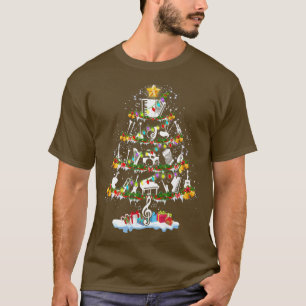 Musiklehrer Musikinstrument Weihnachtsbaum T-Shirt
