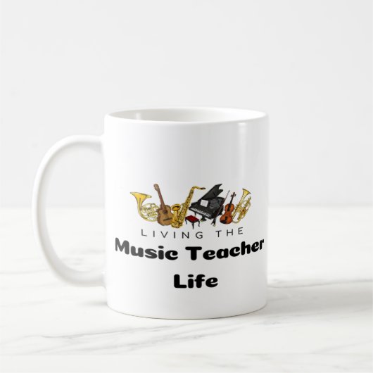 Musiklehrer - Musikinstrumente Kaffeetasse (Links)