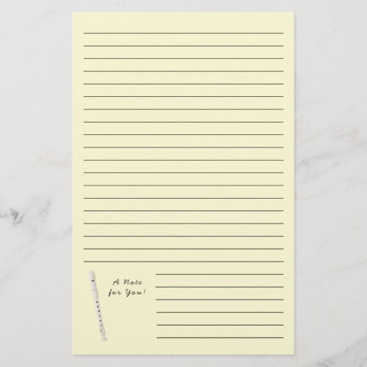 Musiklehrer-Musikkapelle Briefpapier (Rückseite)