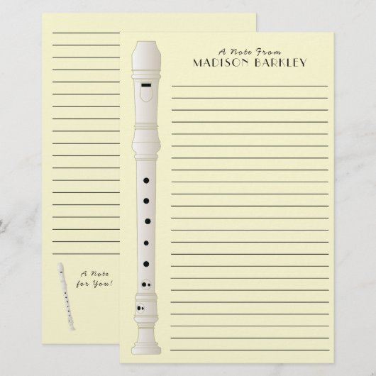 Musiklehrer-Musikkapelle Briefpapier (Vorne/Hinten)