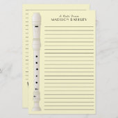 Musiklehrer-Musikkapelle Briefpapier (Vorne/Hinten)