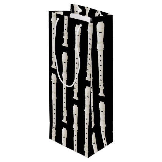 Musiklehrer-Musikkapelle Geschenktüte Für Weinflaschen (Rückseite Schrägansicht)