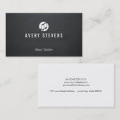 Musiklehrer, Musiknoten, Musiker Visitenkarte (Vorne/Hinten)