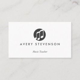 Musiklehrer, Musiknoten, Musiker Visitenkarte