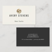 Musiklehrer, Musiknoten, Musiker Visitenkarte (Vorne/Hinten)