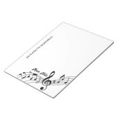 Musiklehrer Musiknoten Treble Clef Notepad Notizblock (angewinkelt)