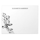 Musiklehrer Musiknoten Treble Clef Notepad Notizblock (Vorderseite)