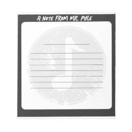 Musiklehrer Notepad Notizblock