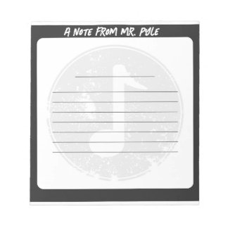 Musiklehrer Notepad Notizblock
