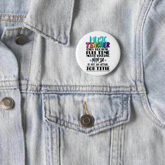 Musiklehrer nur wegen Vollzeit-Multitasking Button (Beispiel)