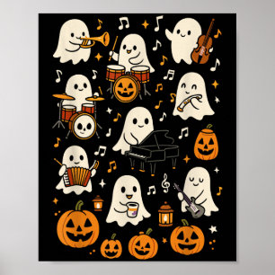 Musiklehrer Orchester Shirt, Spooky Halloween Gh Poster