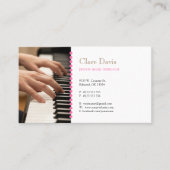 Musiklehrer | Pianist Visitenkarte (Vorderseite)