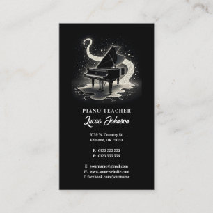 Musiklehrer Pianist Visitenkarte