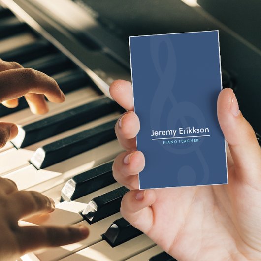 Musiklehrer Piano Guitar Business Card Visitenkarte