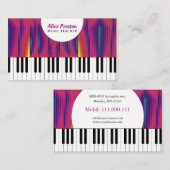 Musiklehrer | Piano Keys farbenfroh Visitenkarte (Vorne/Hinten)