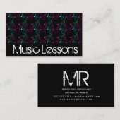 Musiklehrer Piano Night Club DJ Guitar Visitenkarte (Vorne/Hinten)